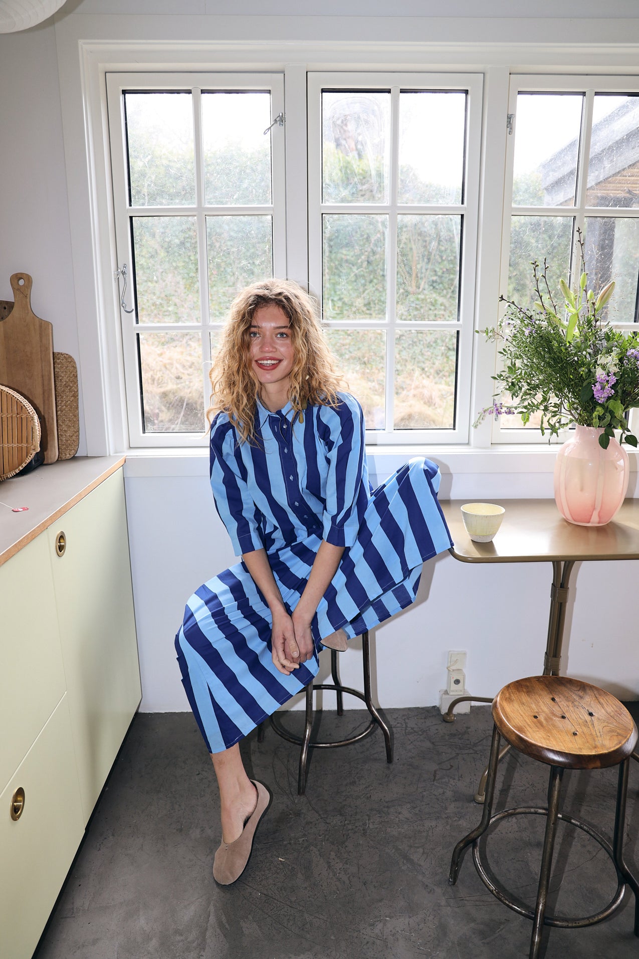 AkaneLL Midi Nederdel - Blå