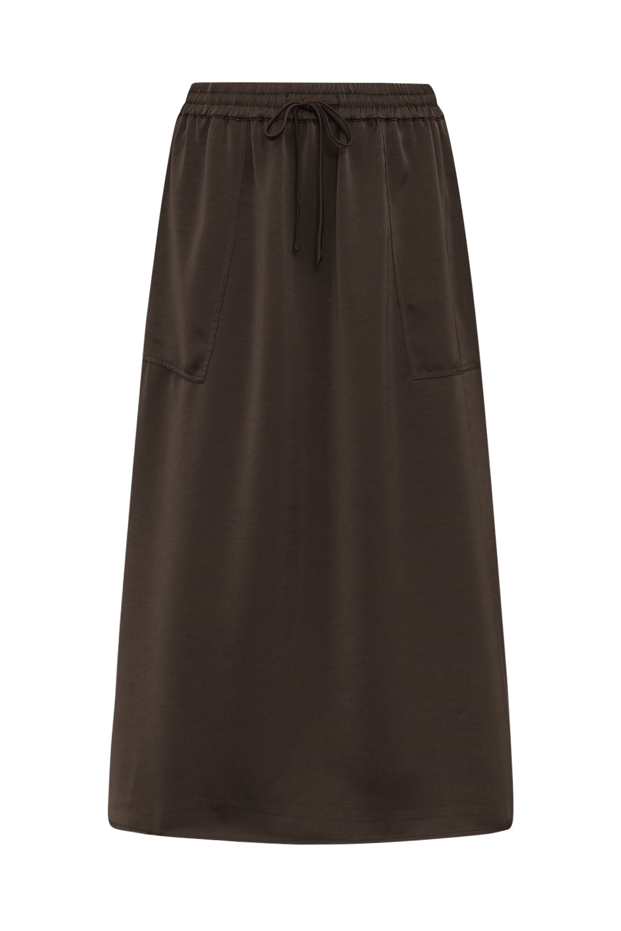 Lollys Laundry AkaneLL Midi Nederdel Skirt Mørkebrun