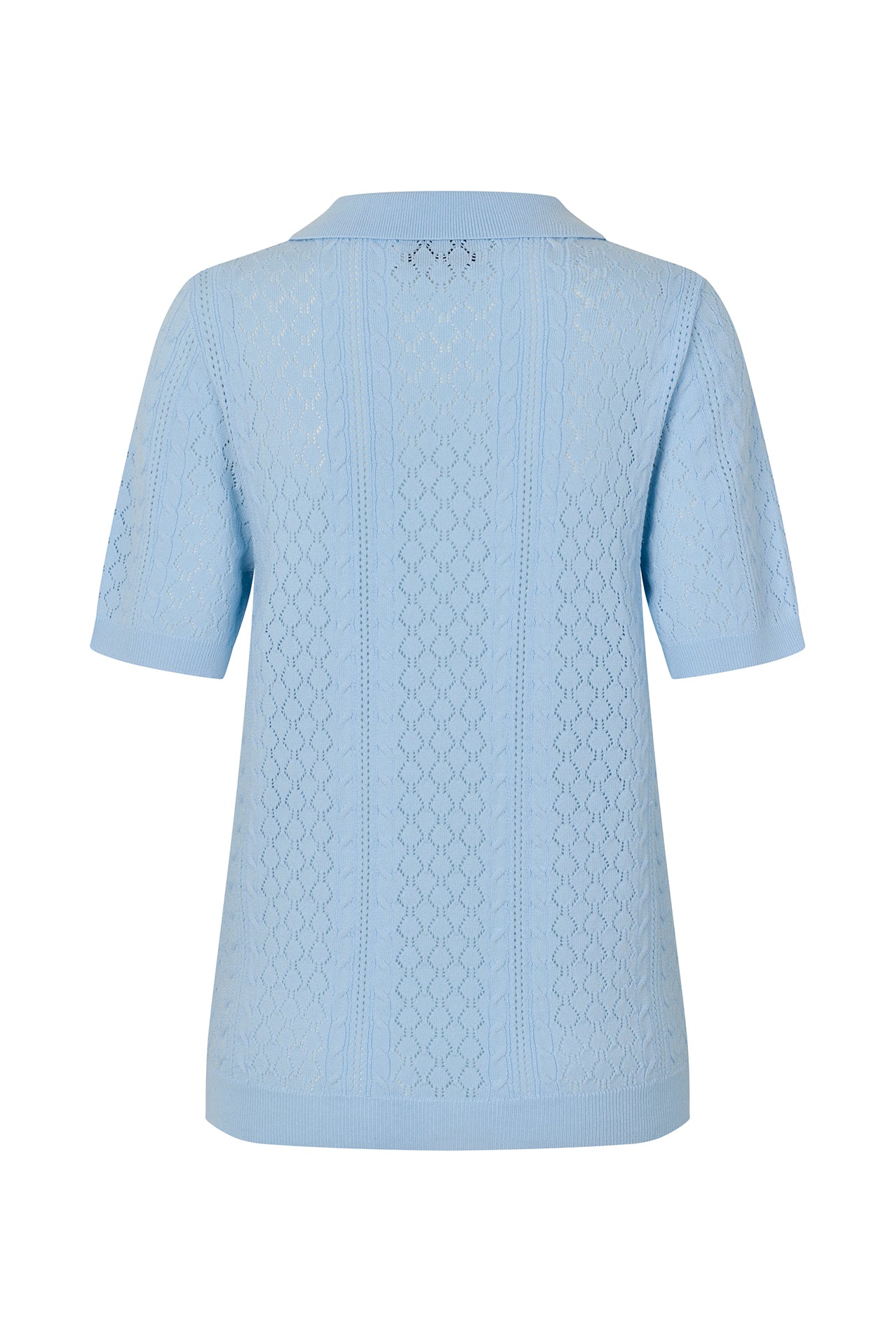 AlaiaLL Strik Polo - Lyseblå