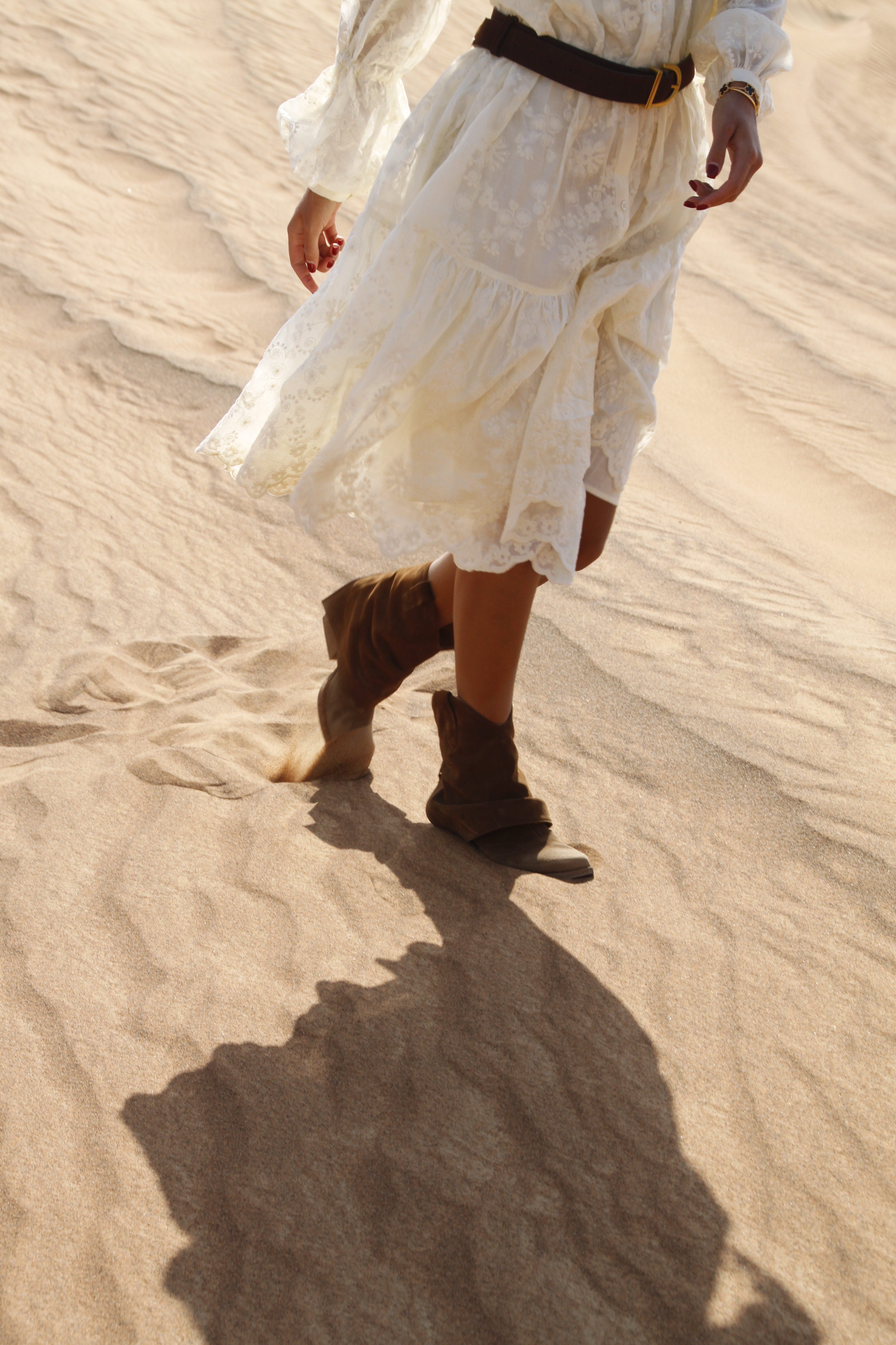 AlannaLL Midi Kjole - Creme