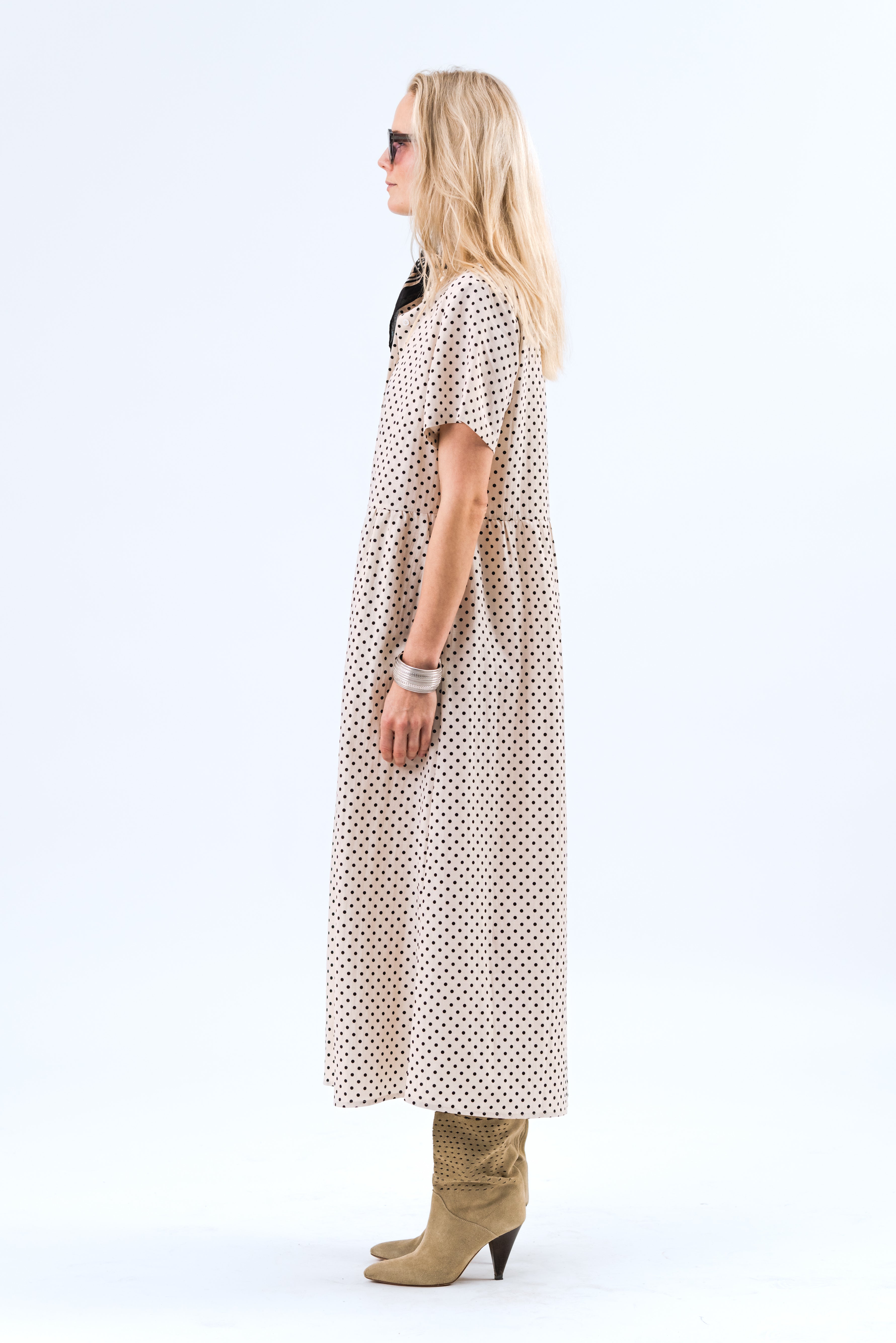 Lollys Laundry AliyaLL Midi Dress SS Dress 02 Creme