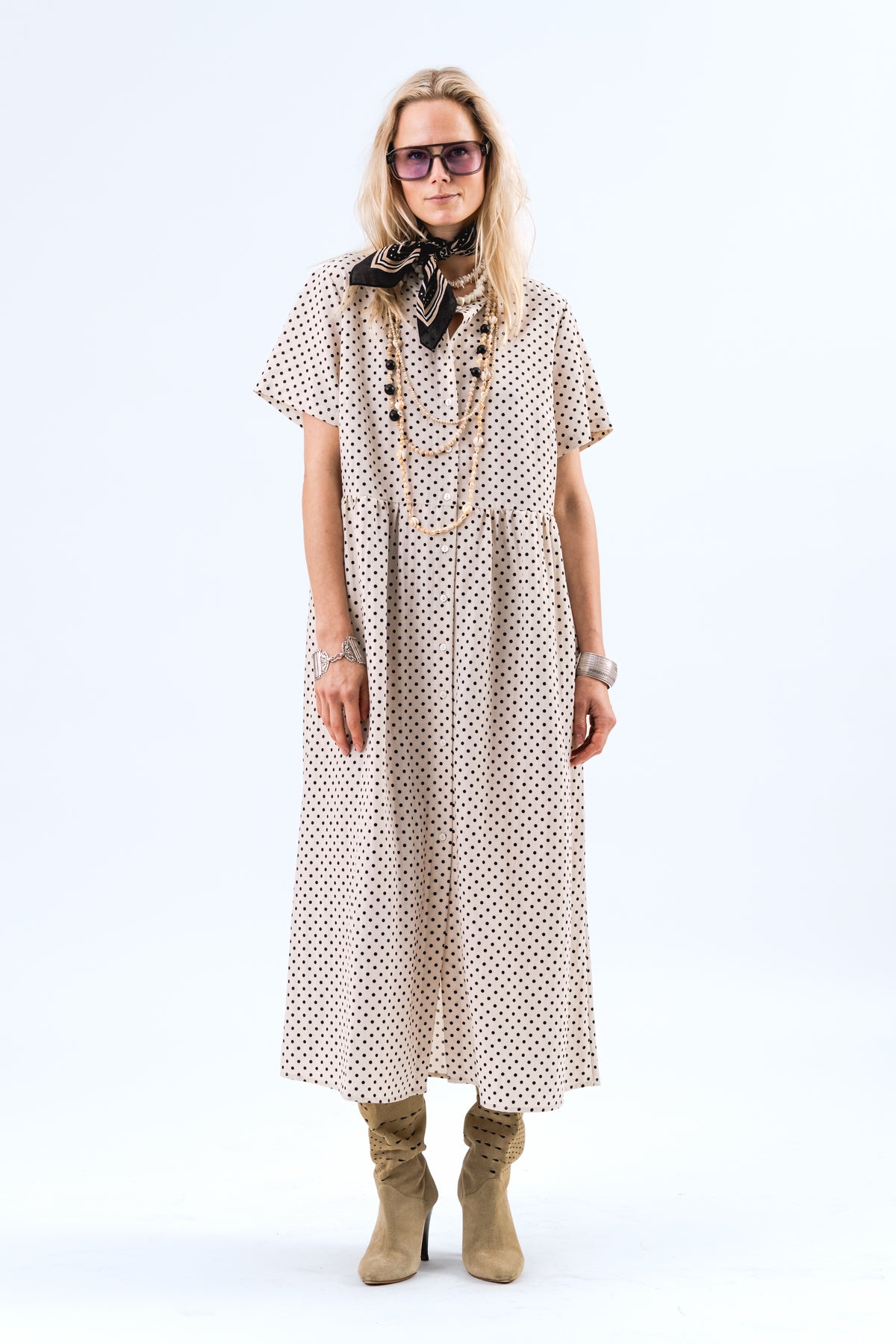 Lollys Laundry AliyaLL Midi Kjole Dress Creme