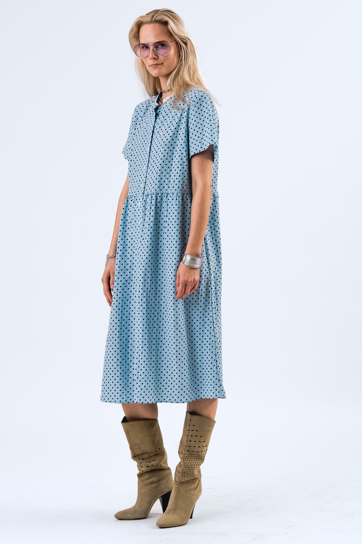 Lollys Laundry AliyaLL Midi Kjole Dress Lyseblå