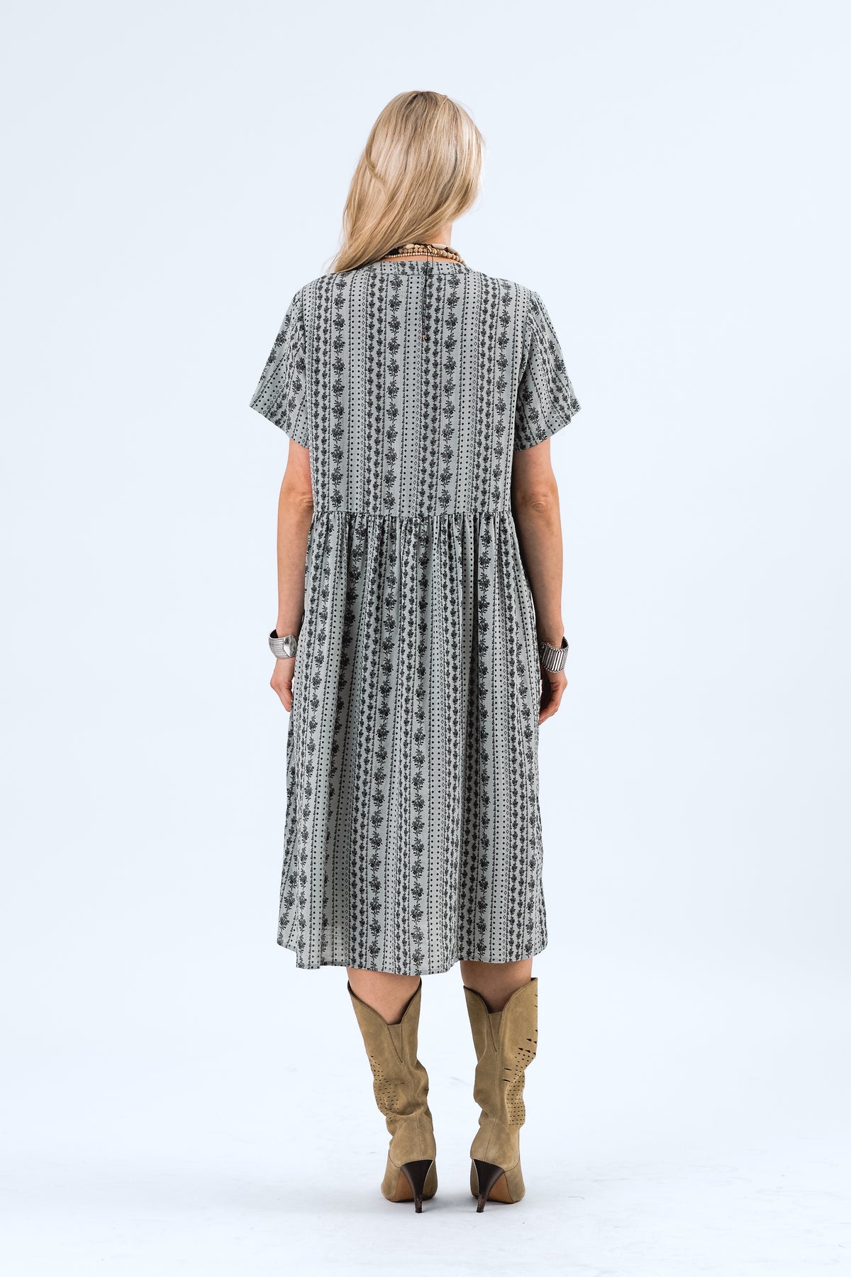Lollys Laundry AliyaLL Midi Kjole Dress Støvet grøn