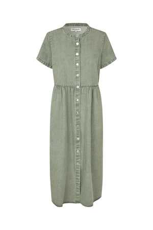 Lollys Laundry AliyaLL Midi Kjole Dress Støvet grøn