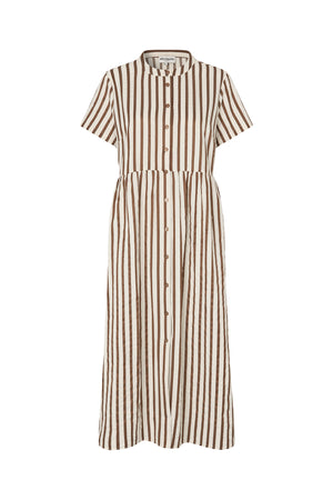 Lollys Laundry AliyaLl Midi Kjole Dress 87 Dark Mokka