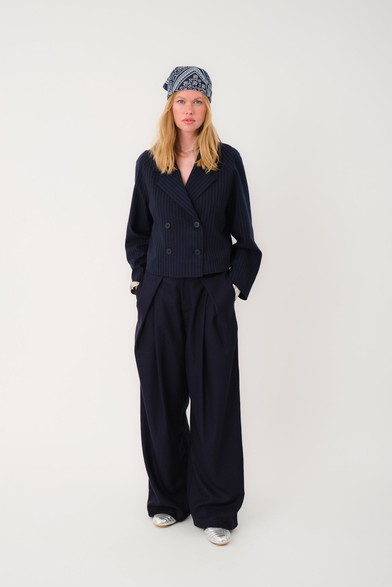 AmiriLL Kort Jakke - Navy