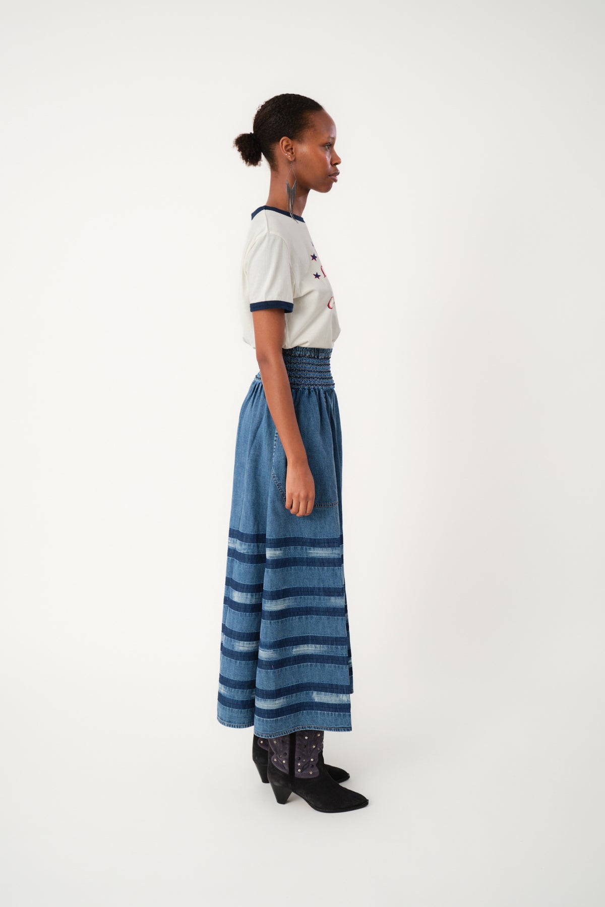 Lollys Laundry AmondLL Maxi Nederdel Skirt Blå