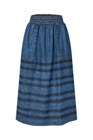 Lollys Laundry AmondLL Maxi Nederdel Skirt Blå
