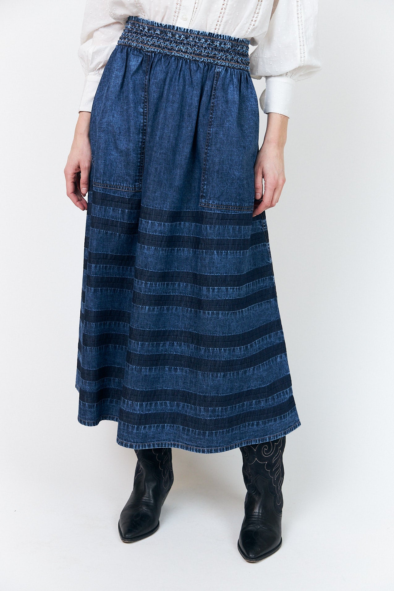 Lollys Laundry AmondLL Maxi Nederdel Skirt Blå