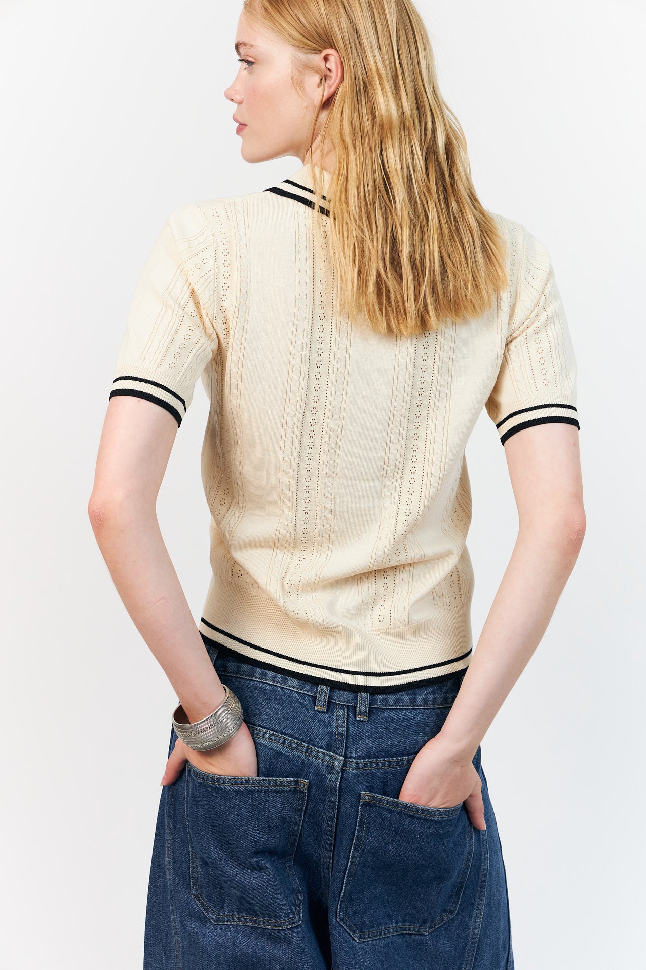 AndreaLL Strik Polo - Creme