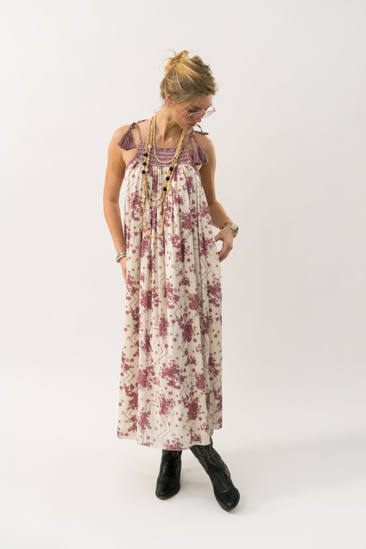 AngoLL Maxi Kjole - Blomsterprint