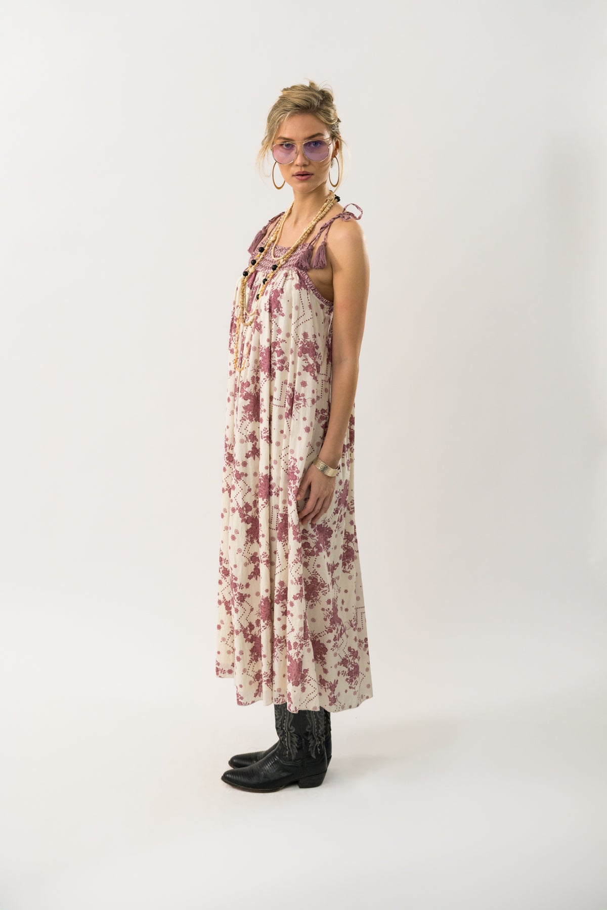 AngoLL Maxi Kjole - Blomsterprint
