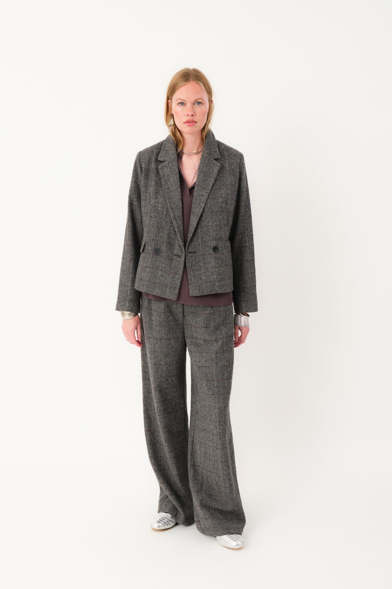 Lollys Laundry AntonellaLL Kort Blazer Blazer 10 Grey