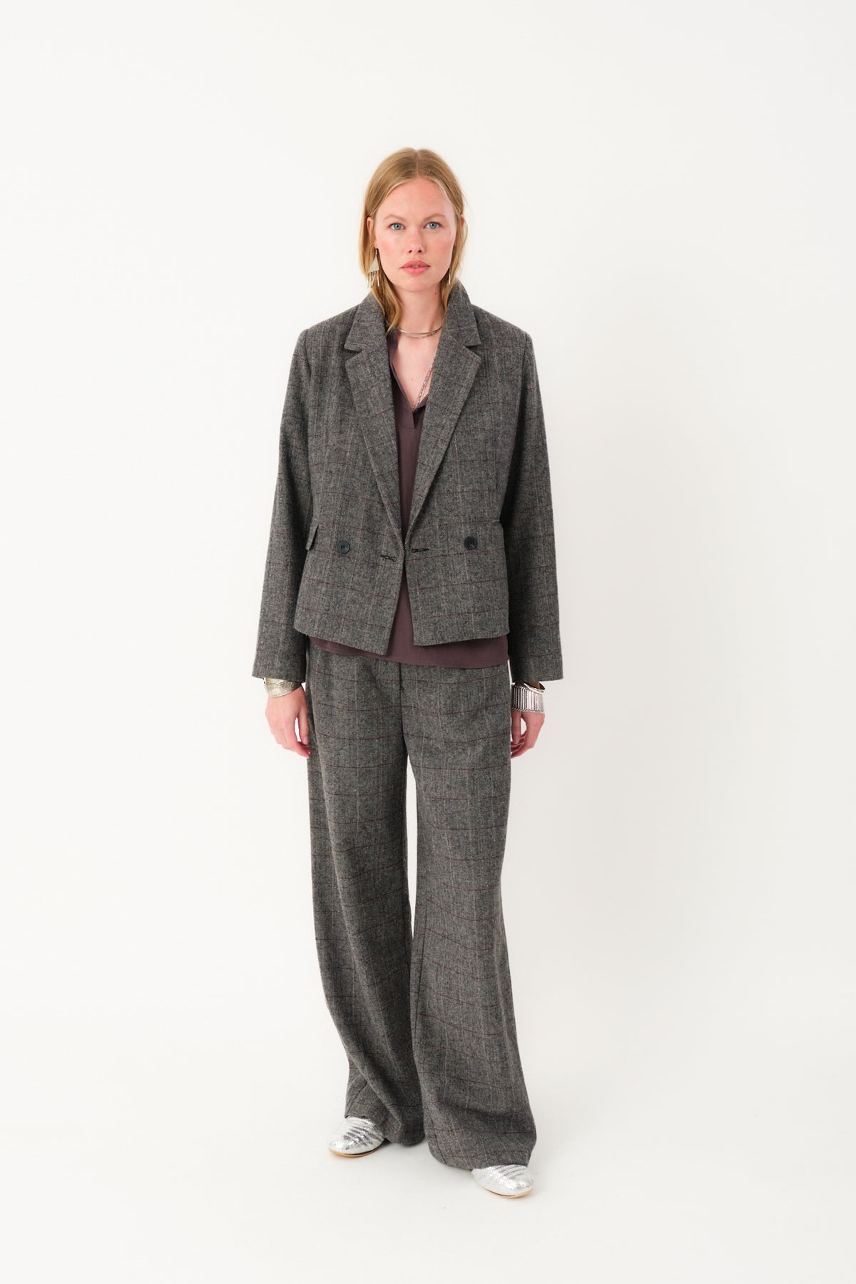 AntonellaLL Kort Blazer - Grå