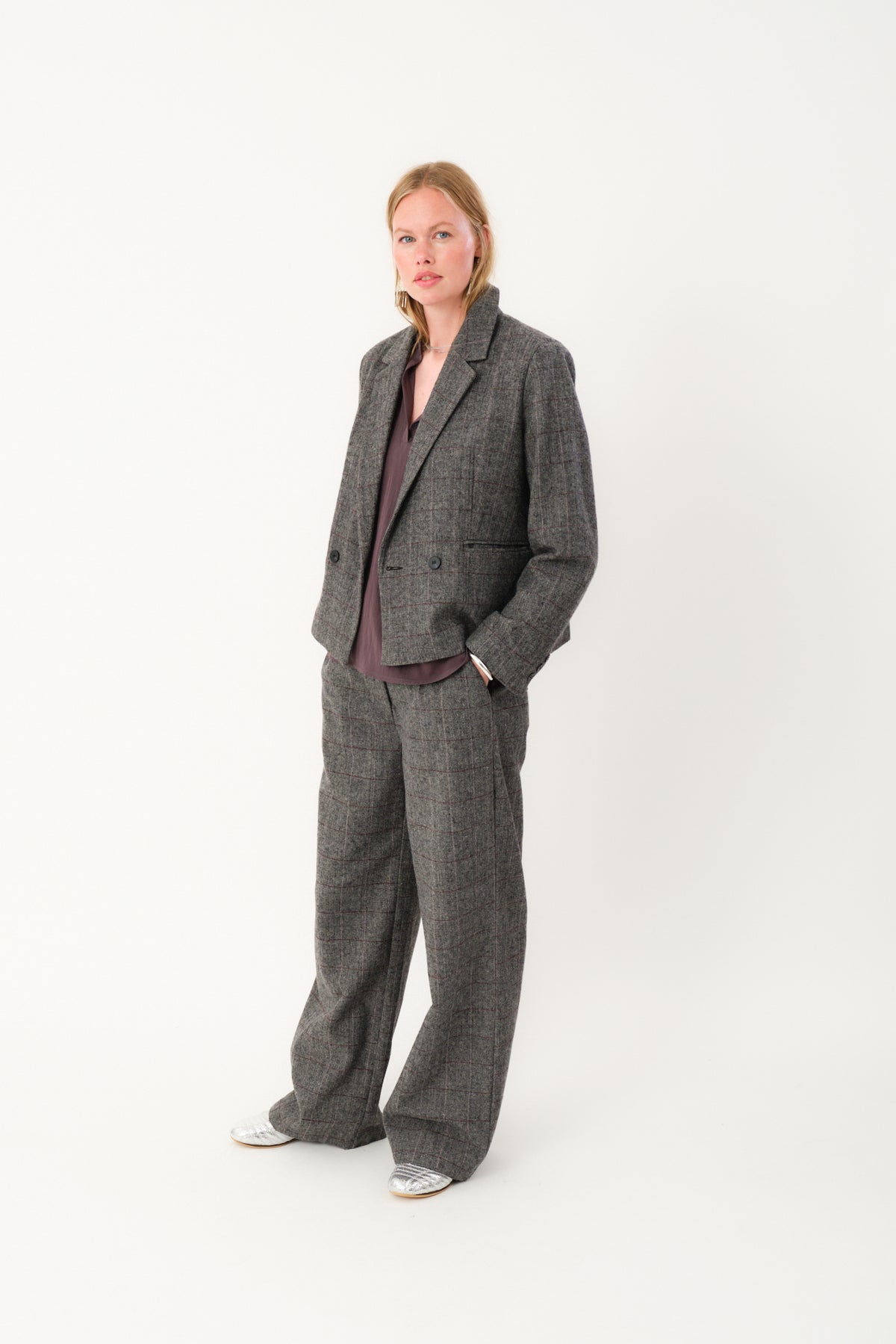 AntonellaLL Kort Blazer - Grå