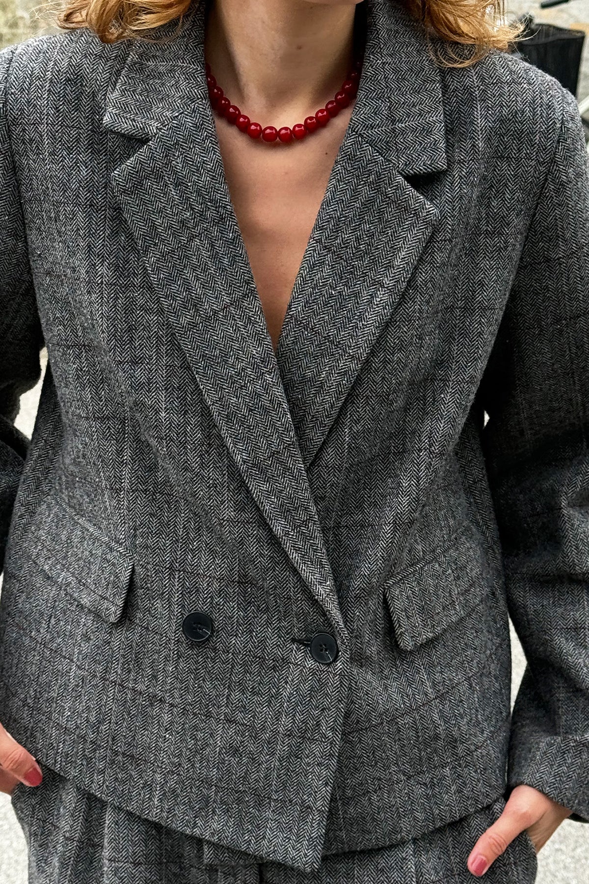 AntonellaLL Kort Blazer - Grå
