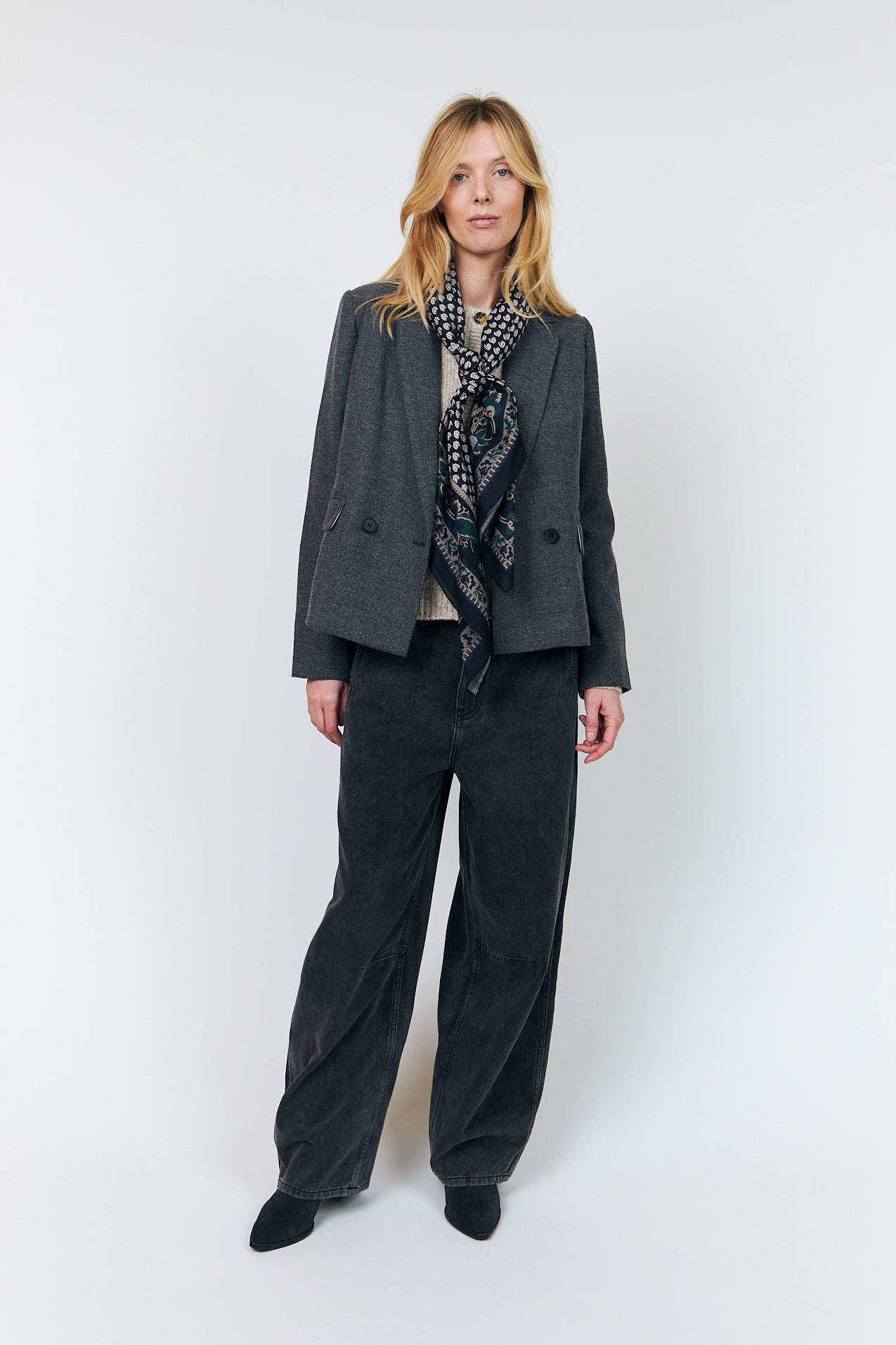 Lollys Laundry AntonellaLL kort Blazer Blazer Mørkegrå melange