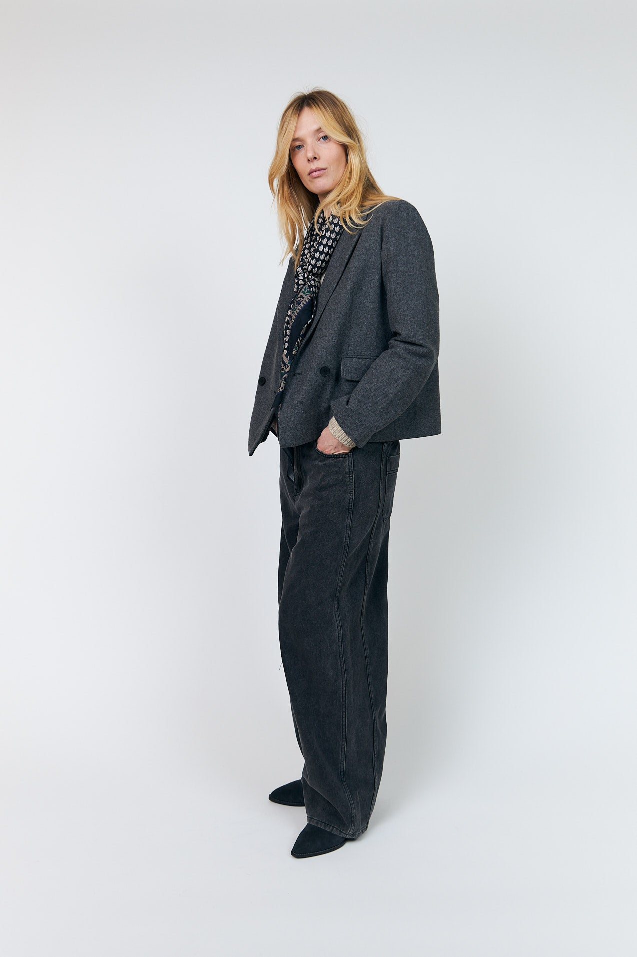 Lollys Laundry AntonellaLL kort Blazer Blazer Mørkegrå melange