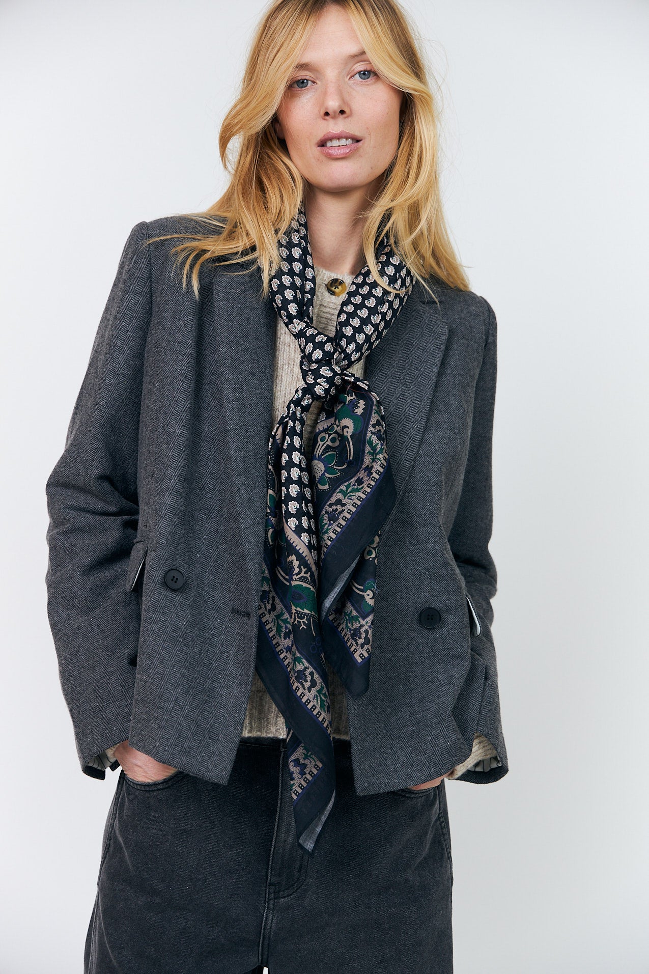 Lollys Laundry AntonellaLL kort Blazer Blazer Mørkegrå melange