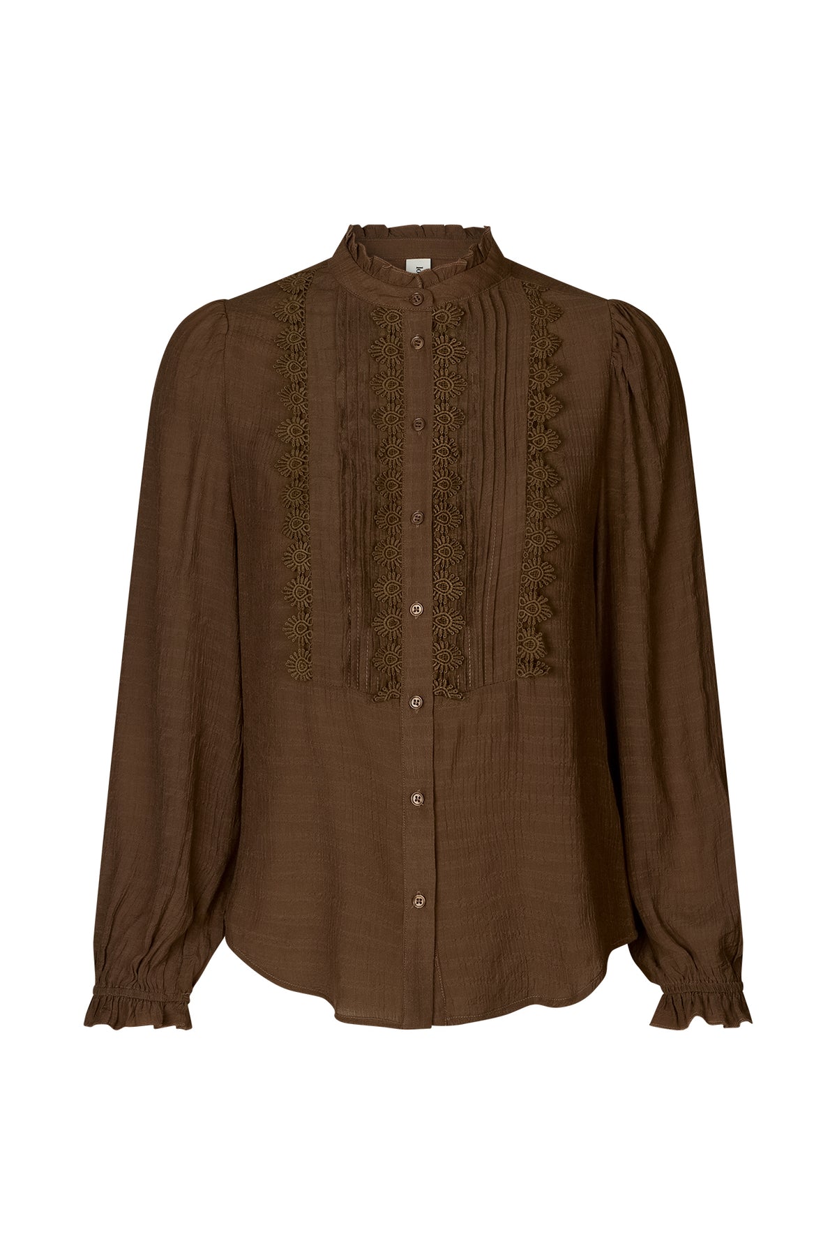 Lollys Laundry ArielLL Shirt LS Shirt Chokoladebrun