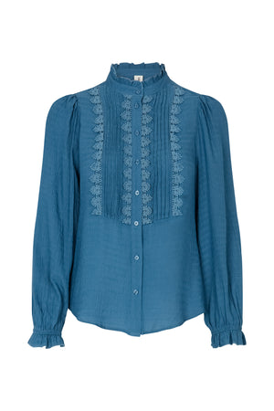Lollys Laundry ArielLL Shirt LS Shirt Mørkeblå