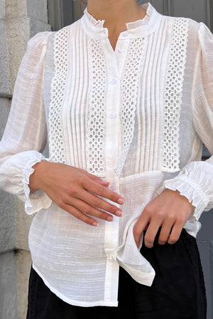 Lollys Laundry ArielLL Shirt LS Shirt Hvid