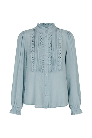 Lollys Laundry ArielLL Skjorte Shirt Dæmpet blå
