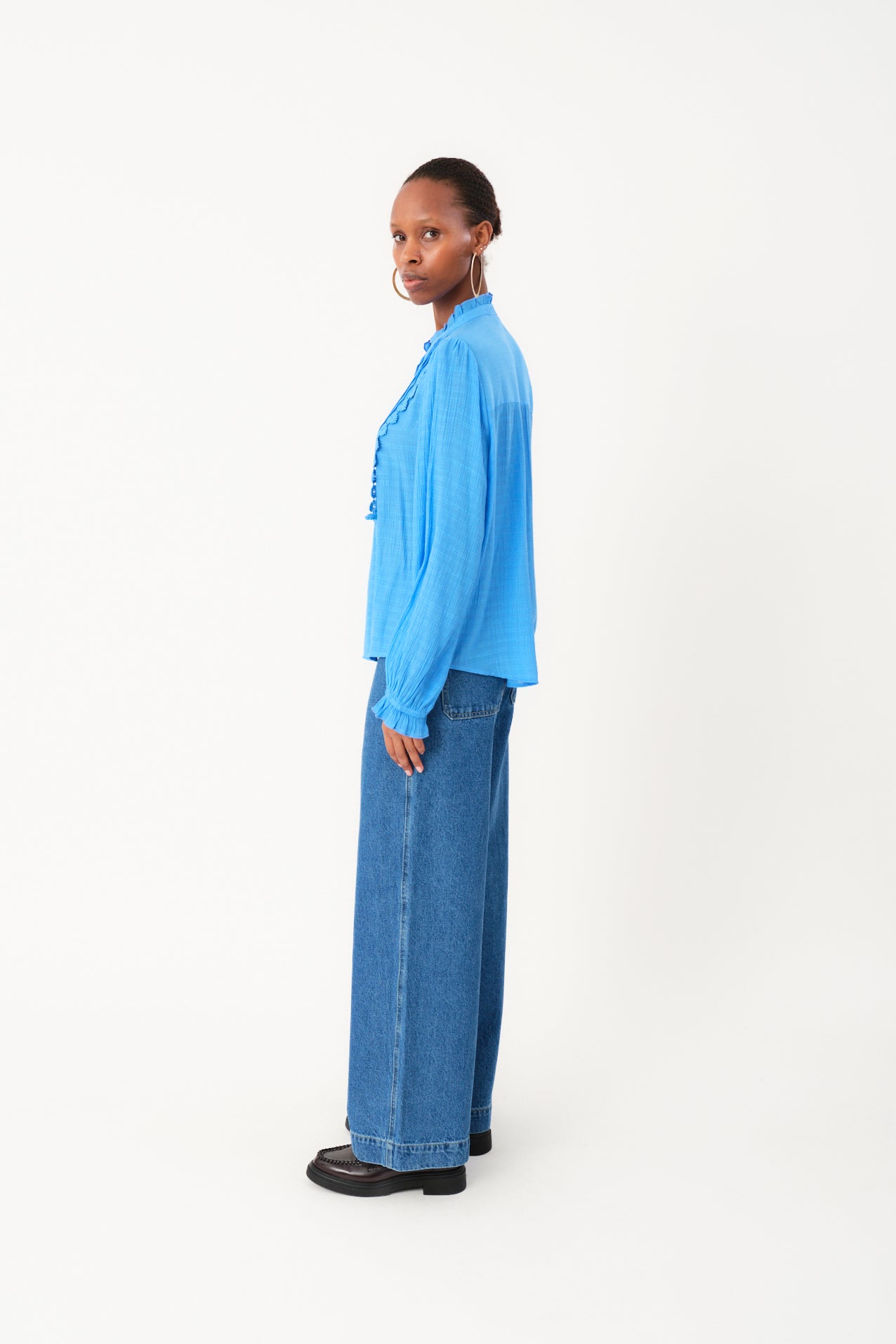 Lollys Laundry ArielLL Skjorte Shirt 97 Neon Blue