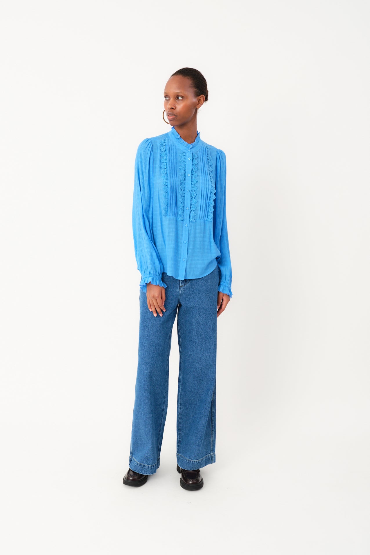 Lollys Laundry ArielLL Skjorte Shirt 97 Neon Blue