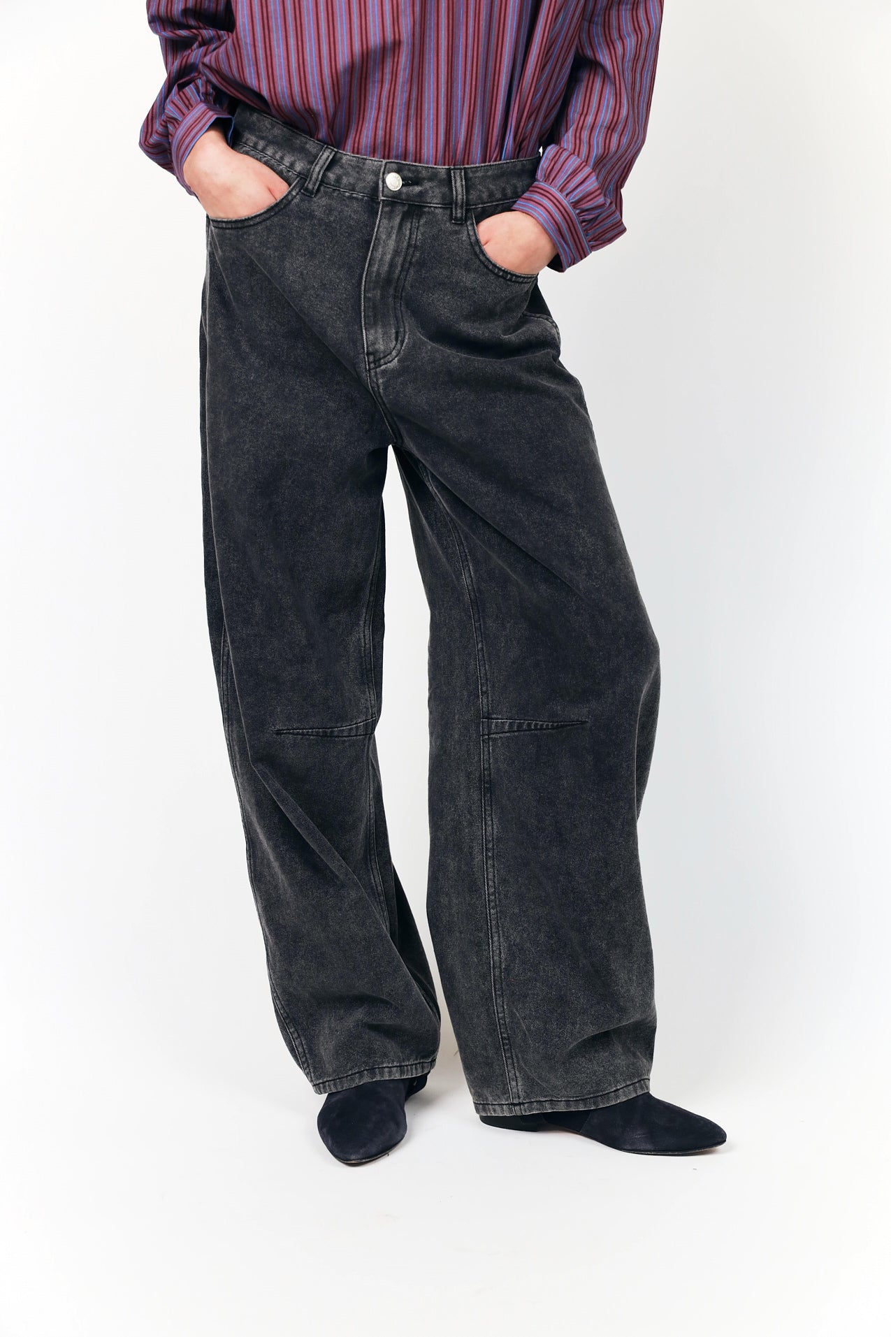Lollys Laundry AvaLL Jeans Pants Vasket sort