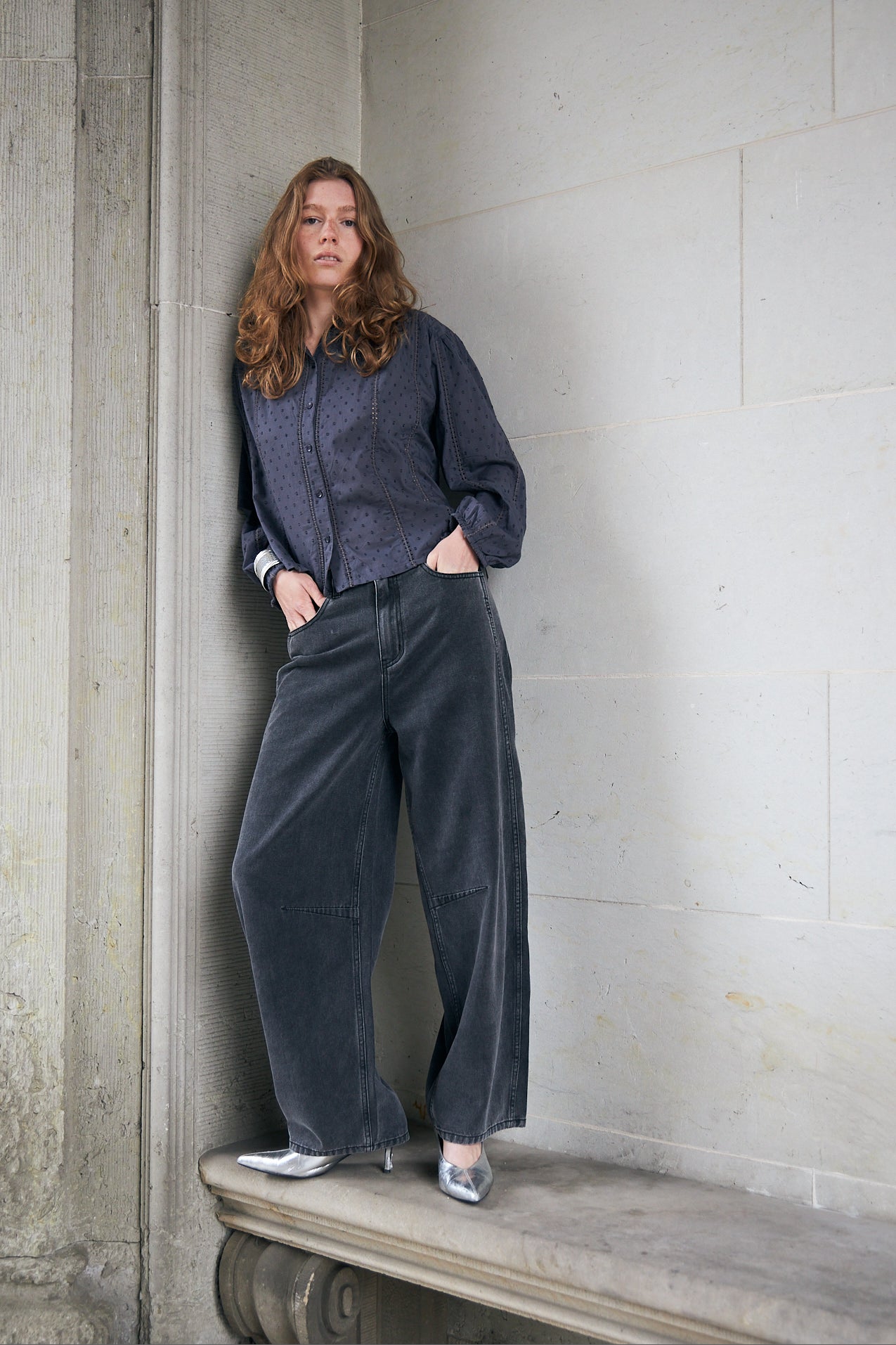 Lollys Laundry AvaLL Jeans Pants Vasket sort
