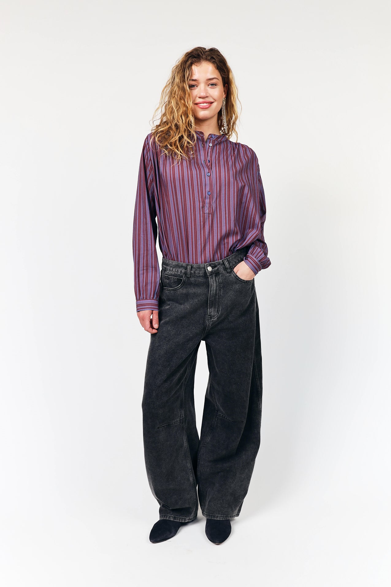 Lollys Laundry AvaLL Jeans Pants Vasket sort