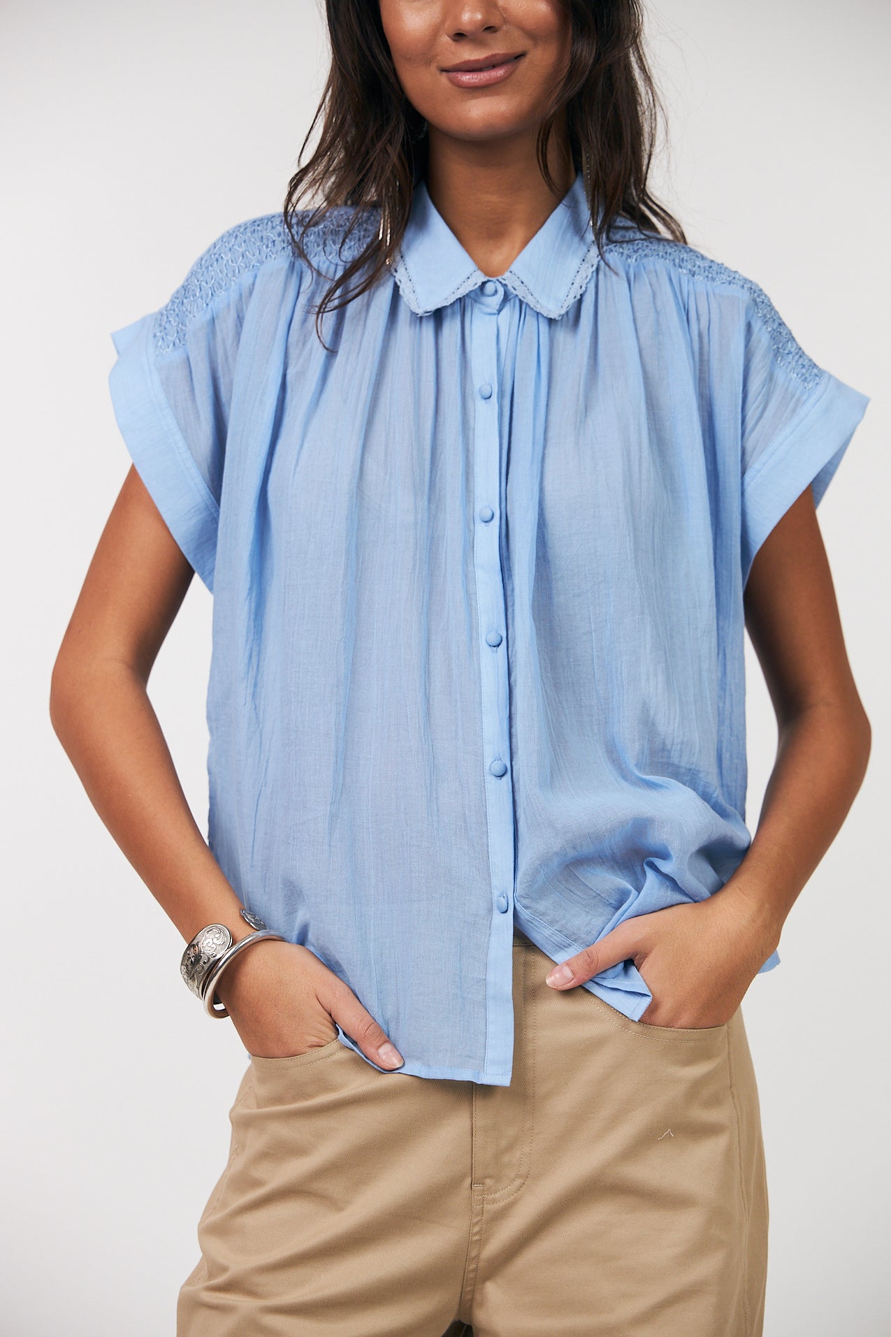Lollys Laundry BadalLL Bluse Shirt 20 Blue