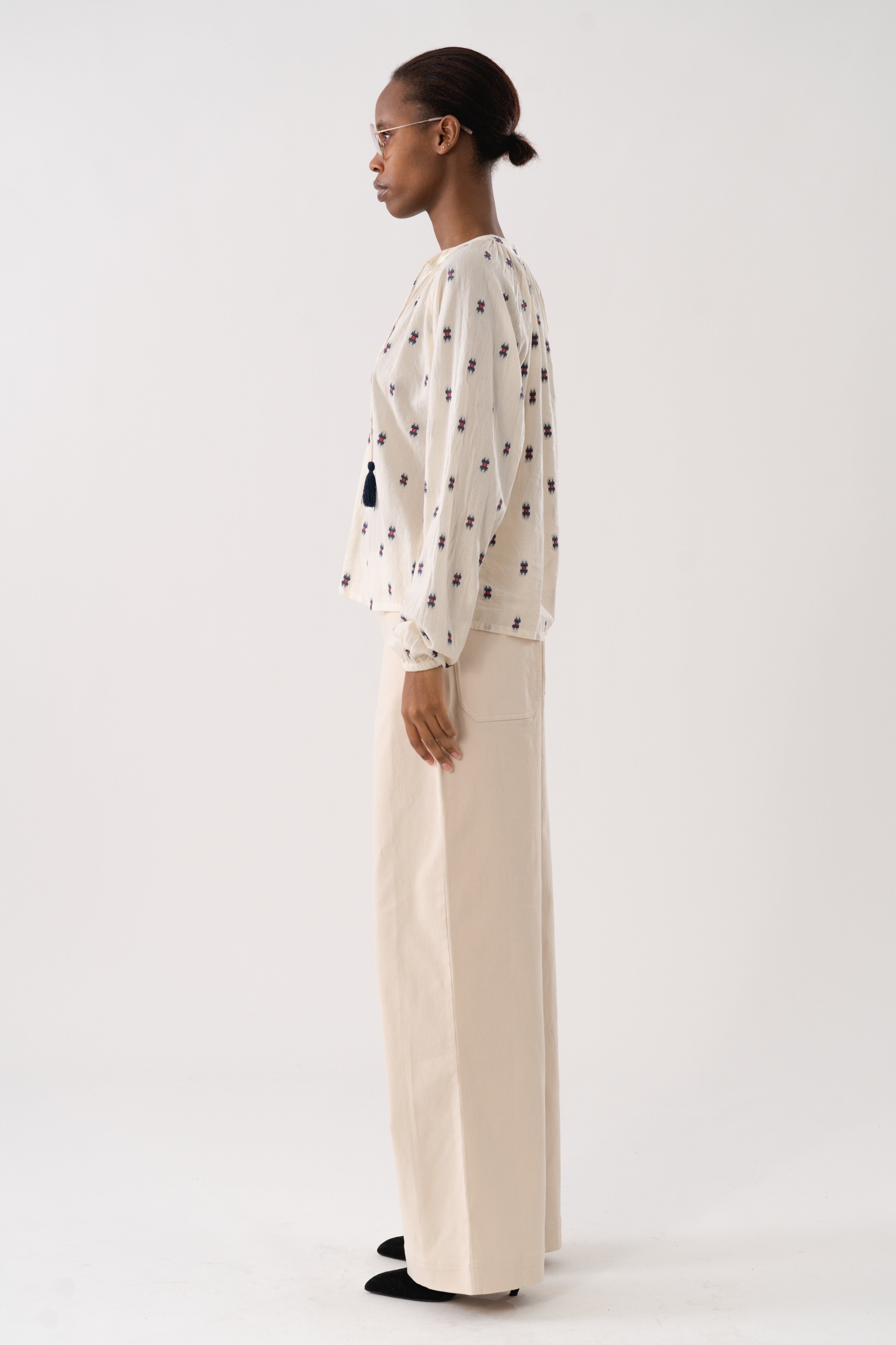 BiharLL Blouse LS - Creme