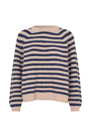 Lollys Laundry BinaLL Strik Jumper Jumper Mørkeblå