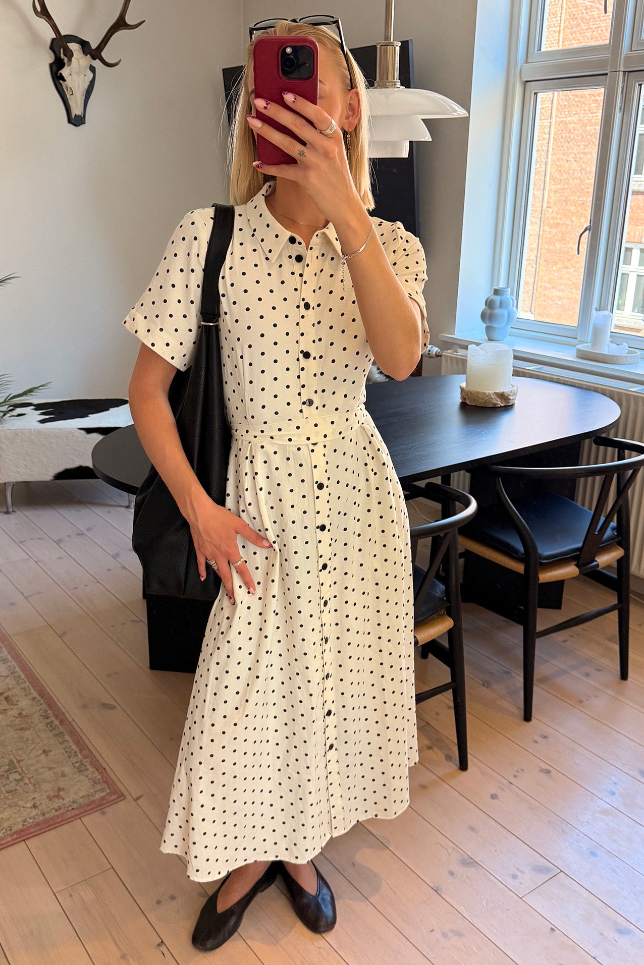 BlakeLL Midi Kjole - Dot print
