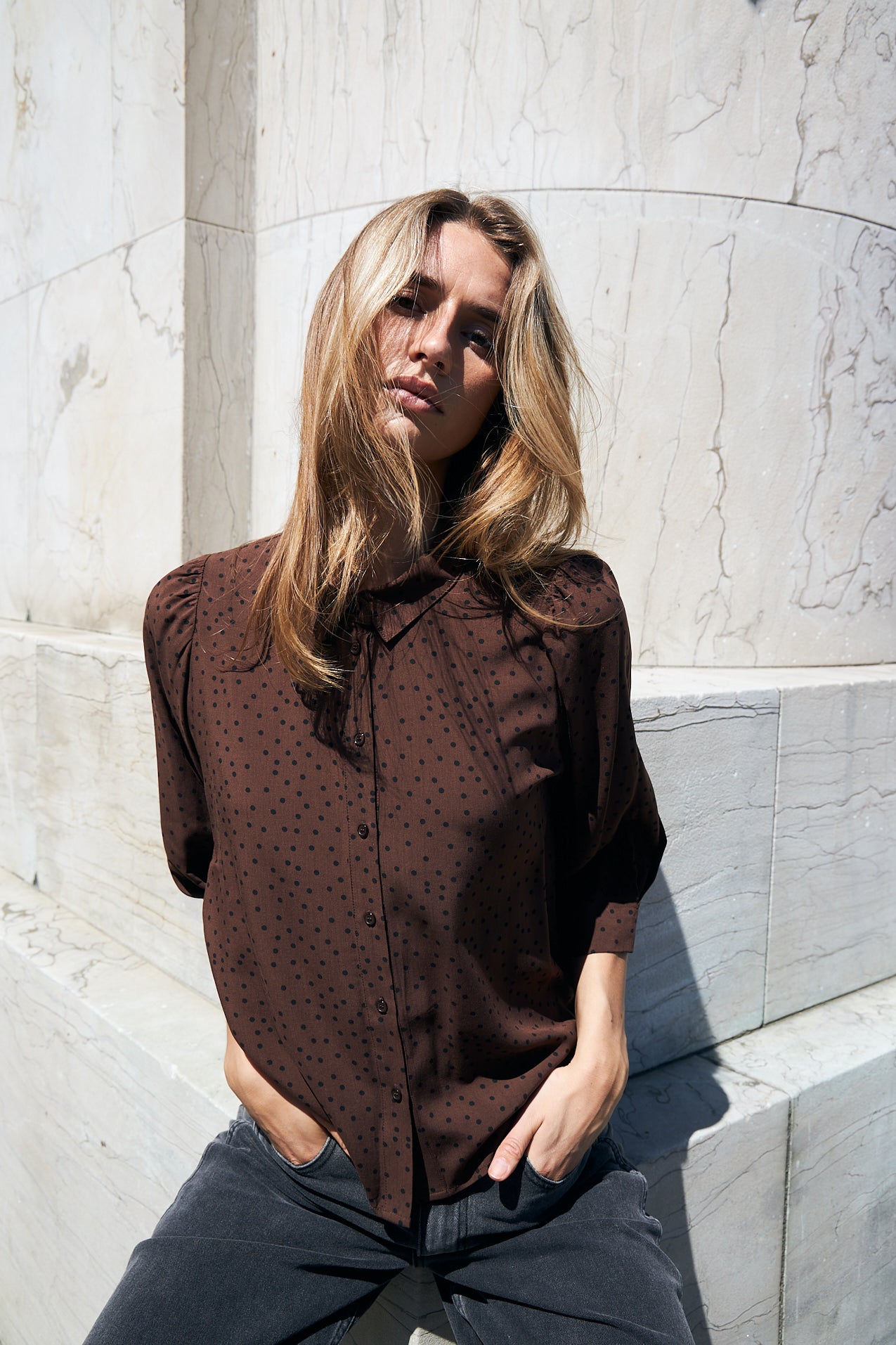 Lollys Laundry BonoLL Shirt SS Shirt Brun
