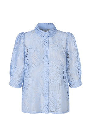 Lollys Laundry BonoLL Skjorte Shirt Dæmpet blå