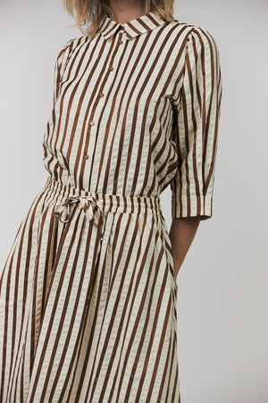 Lollys Laundry BonoLL Skjorte Shirt 87 Dark Mokka