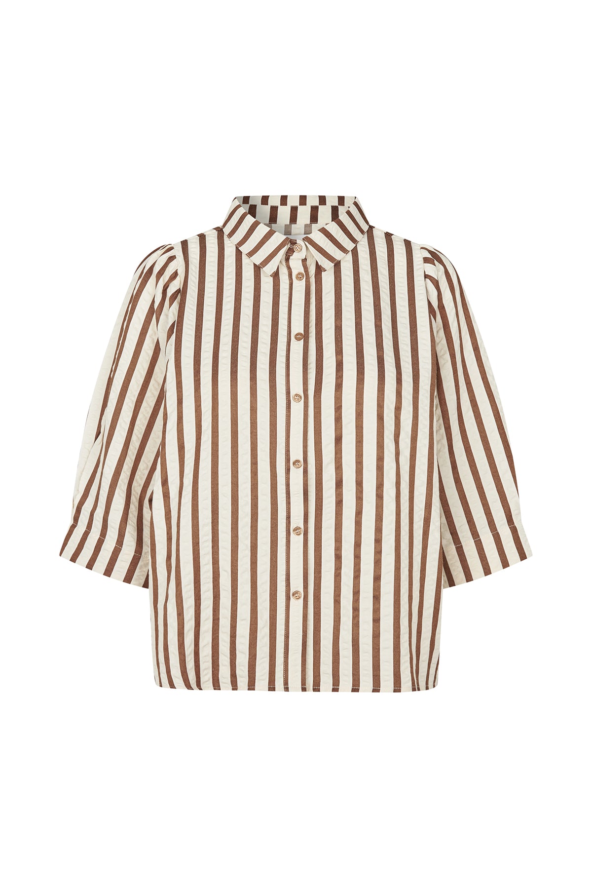 Lollys Laundry BonoLL Skjorte Shirt Mørkebrun