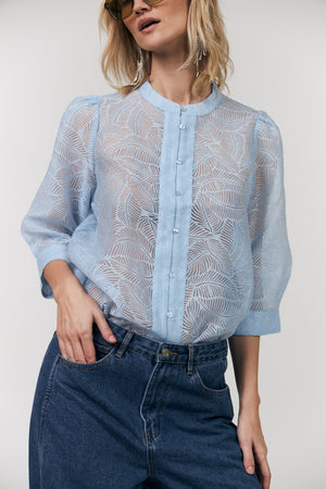 Lollys Laundry BonoLL Skjorte Shirt 22 Light Blue