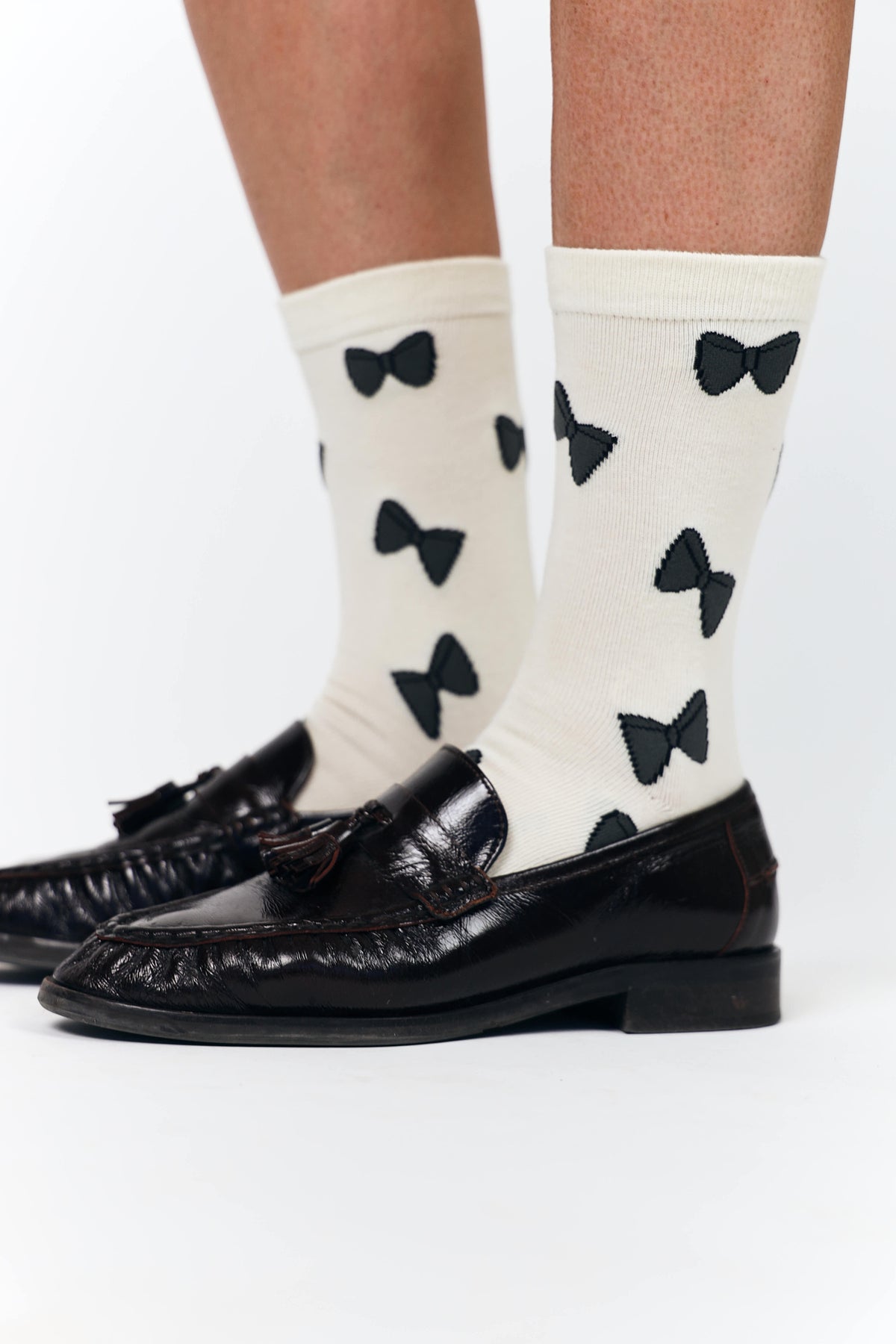 Lollys Laundry BowLL Strømper Socks Creme