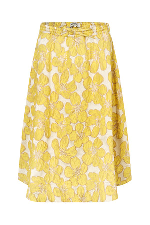 Lollys Laundry BristolLL Midi Nederdel Skirt Lysegul