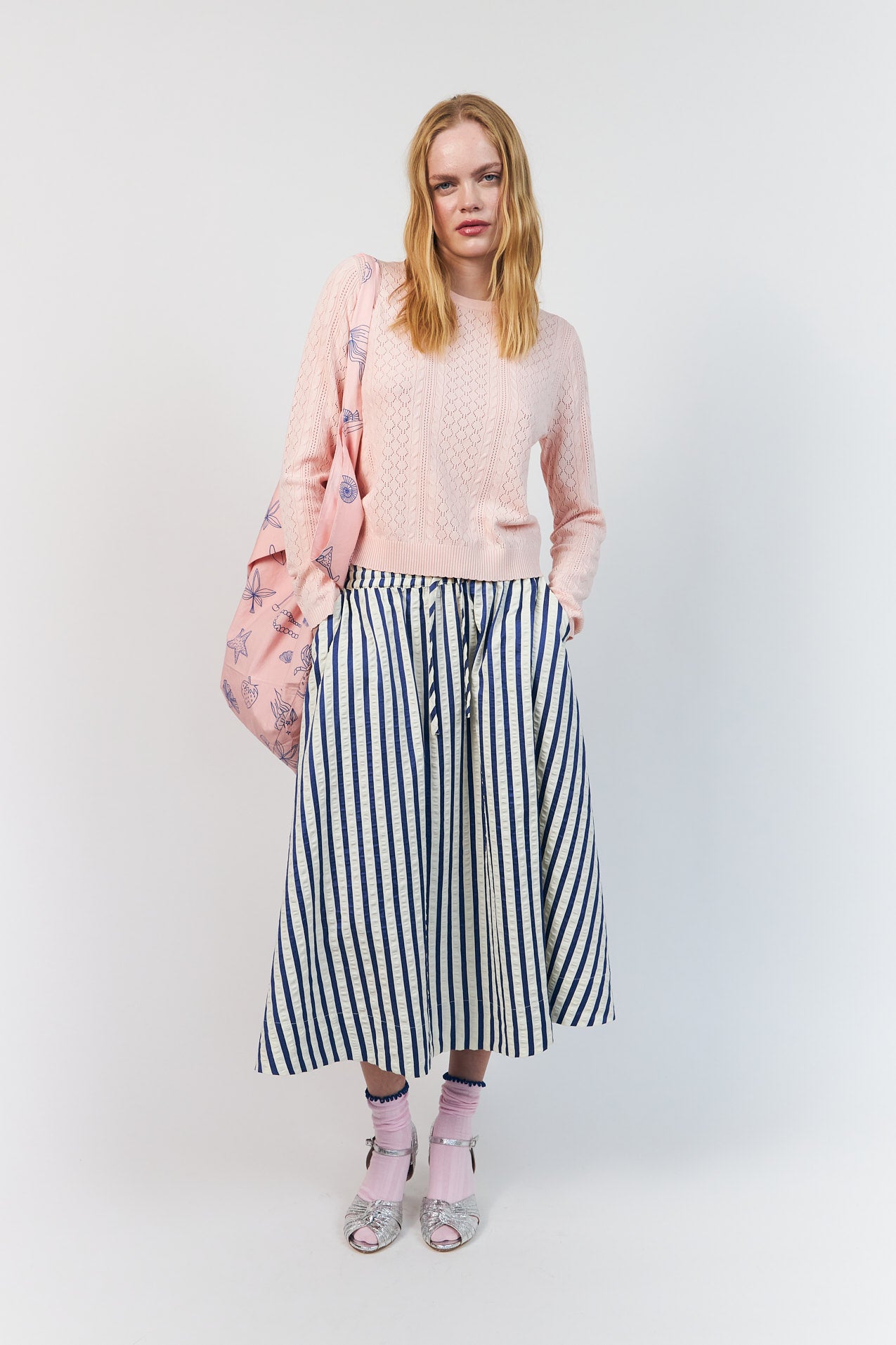 Lollys Laundry BristolLL Midi Nederdel Skirt Blå
