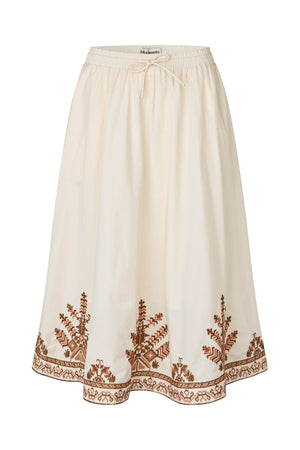Lollys Laundry BristolLL Midi Nederdel Skirt Creme
