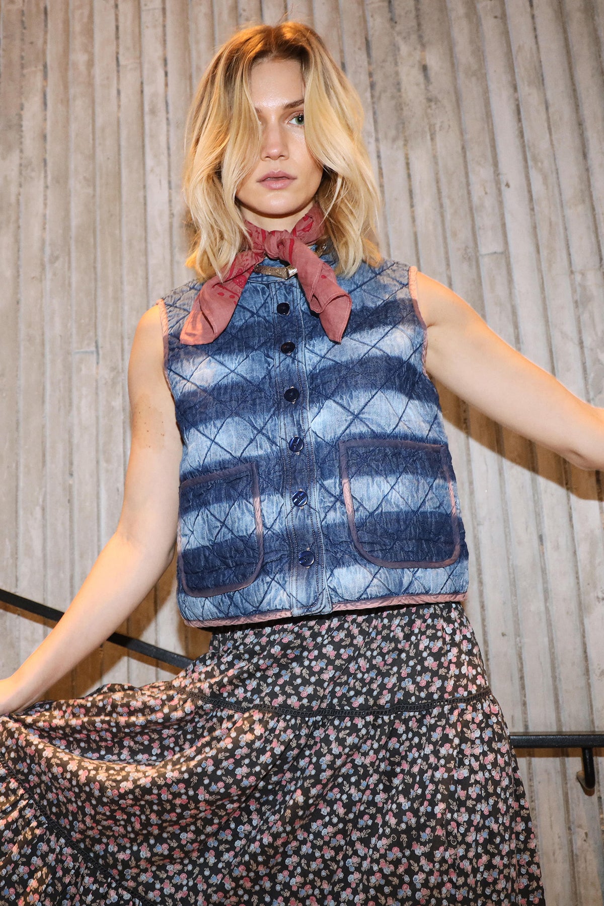 Lollys Laundry CairoLL Quilted Vest Vest Blå