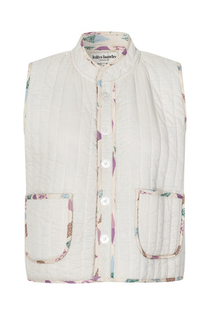 Lollys Laundry CairoLL Quilted Vest Vest Creme