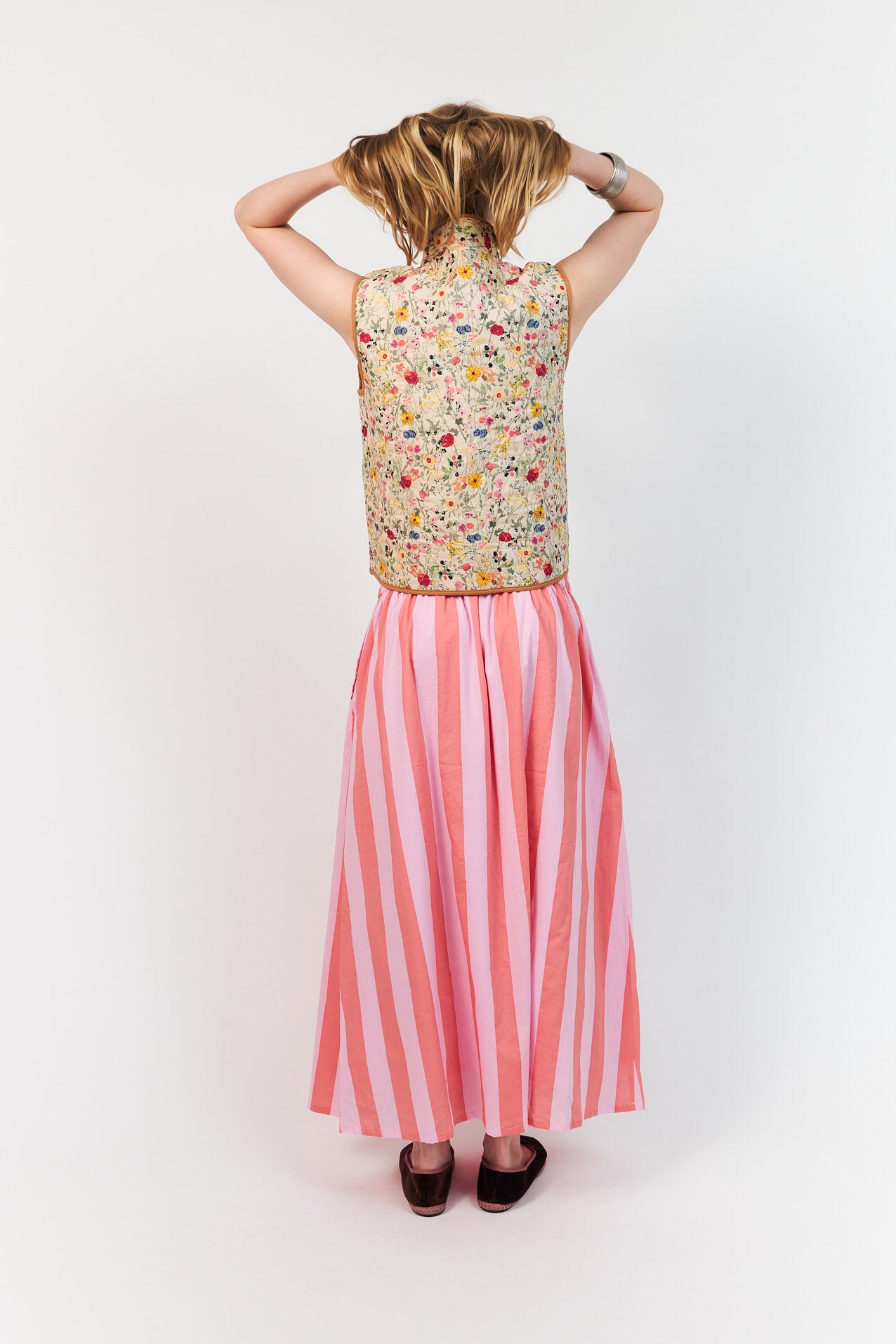 CairoLL Quiltet Vest - Blomsterprint