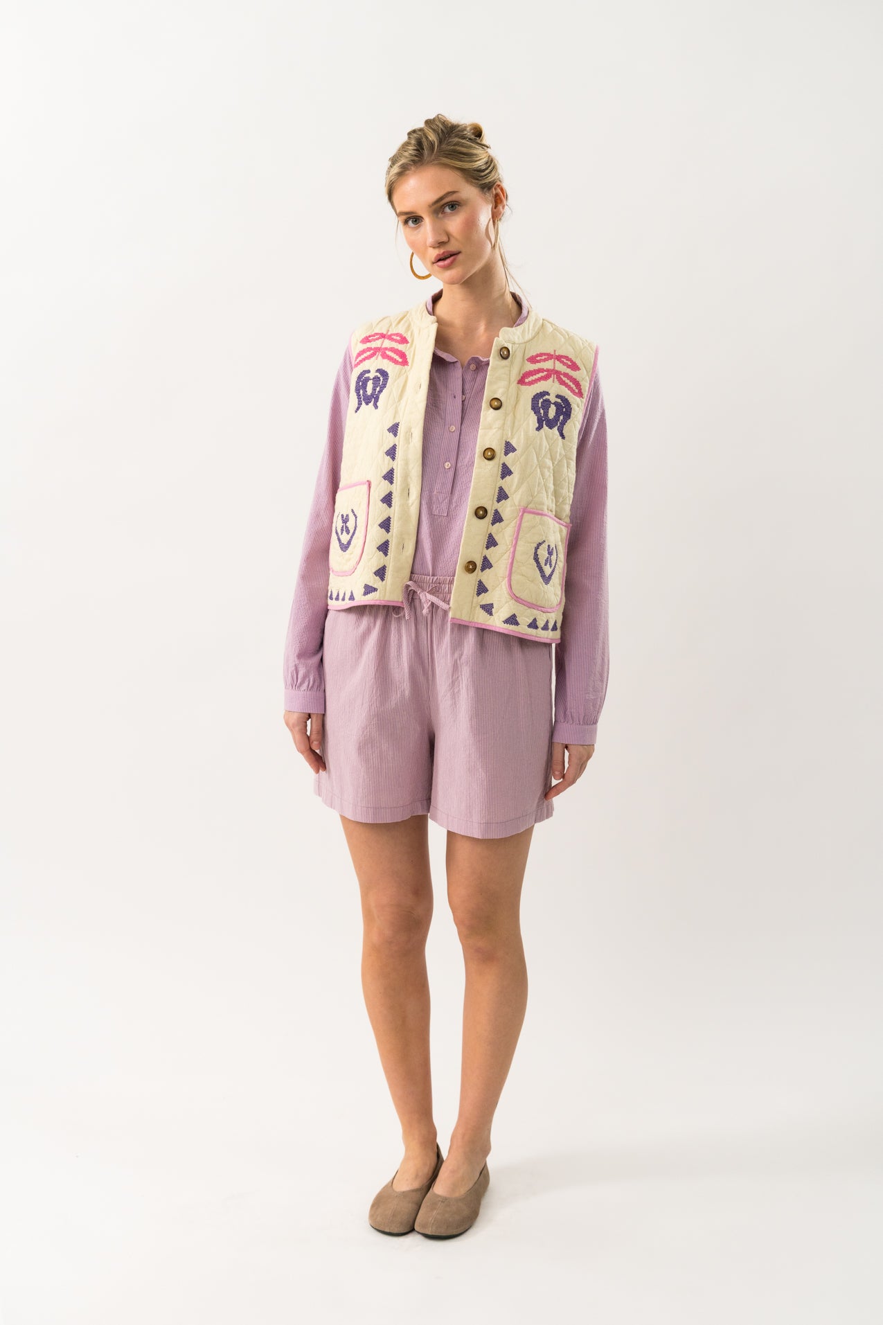 Lollys Laundry CairoLL Vest Vest 02 Creme